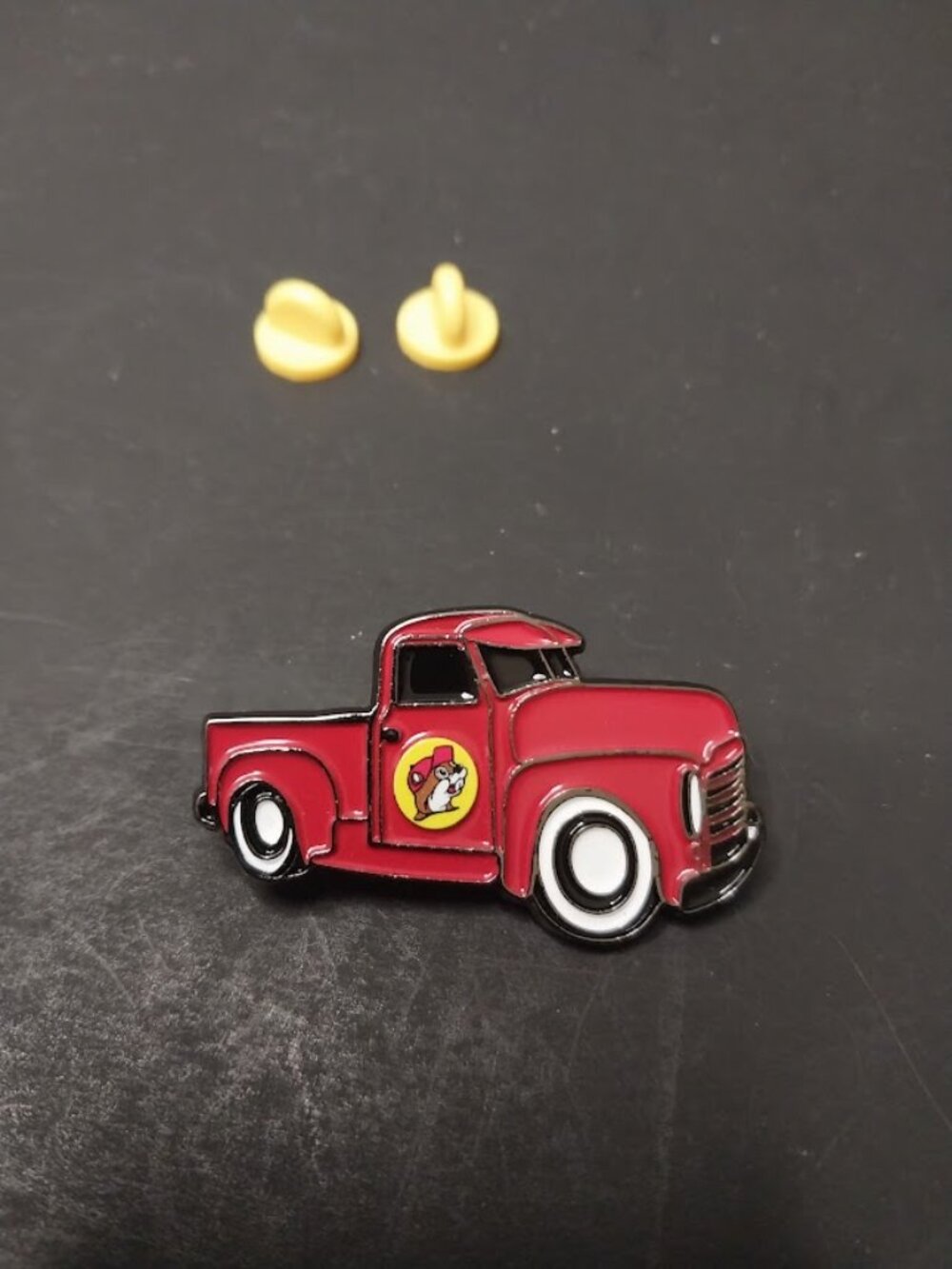 Red Buc-ee's Truck Enamel Pin